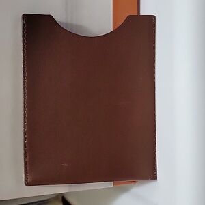 Brighton Man's brown leather embossed M1037  money clip/ card holder.